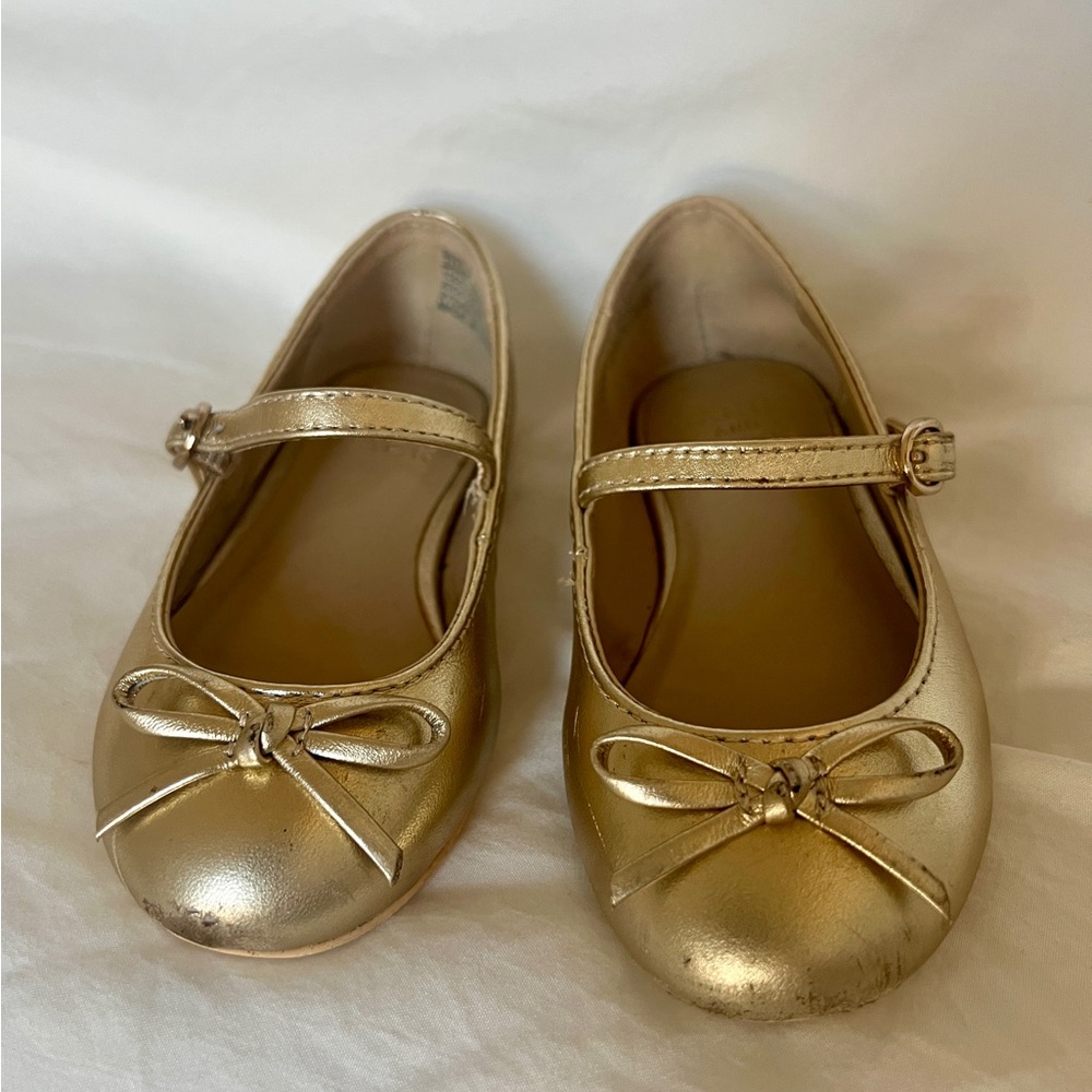 Janie and Jack Gold Dress Shoes - Picture 3 of 11